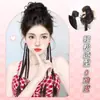 Novo Estilo Anel de Cabelo Trança Peça Única Trança Novo Estilo Chinês Trança Longa Trança Dupla Trança de Boxe Rabo de Cavalo Alto Acessórios de Cabelo Falso