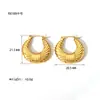 Suministro Directo de Fábrica de Pendientes Retro de Acero de Titanio de Gama Alta, Pendientes de Diseño Irregular Estampado Retro de Moda al por Mayor