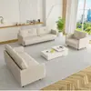 Sofá pequeño para apartamento, sofá moderno y minimalista para sala de estar, sofá de cuero de línea recta para apartamentos, sofá para recepción de oficina