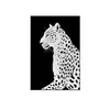 Pintura decorativa minimalista en blanco y negro de leopardo para sala de estar, sofá, pasillo, corredor y pasillo, arte con una estética de alta gama