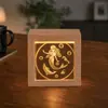 Nuevo Producto Transfronterizo Adornos de Cristal para Escritorio Luz Nocturna de Cristal Creativa Lámpara de Noche de Noche Regalo del Día de la Temporada de Regreso a Clases Recuerdos