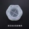 Molde de Resina de Cristal DIY Papoula Suporte de Vela Lótus Caixa de Armazenamento Cinzeiro Espelho Multifuncional Molde de Silicone