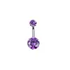 Acero Inoxidable 316L Dientes Internos Doble Cabeza Zircón Anillo para Ombligo Clavo para Ombligo Hebilla para Ombligo Accesorios Joyería para Piercings Corporales Fabricantes