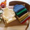 Suéter grueso con forro polar de invierno para niños y niñas, jersey, suave y ceroso por dentro, tejido, para bebé, de una pieza, suéter polar