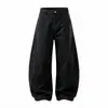 Calça de trabalho retro japonesa, corte tridimensional, calça de perna larga solta, moda high street, calça reta casual versátil para homens