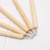 Paquete de 5 varillas espirales de acrílico para decoración de uñas, bocetos, trazos y líneas laterales, herramienta de cerámica de doble propósito, taladro de doble cabezal para bricolaje.