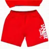 Conjunto de duas peças com estampa de letras hip hop retrô europeu e americano transfronteiriço, shorts e suéter, conjunto de duas peças para homens e mulheres, moda de rua personalizada