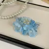 Presilha de Cabelo Colorida Doce Flor Estilo Férias, Presilha Tubarão para Meio Preso Estilo Influenciador da Internet, Grampo de Cabelo Versátil Moda Viagem