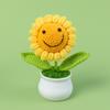 Girasol de Lana Transfronterizo en Maceta Flor de Lirio del Valle Nomeolvides Tulipán Adorno de Flor Artificial Temporada Escolar Regalo para Maestro