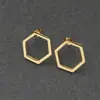 Pendientes hexagonales de acero inoxidable para mujer, de temperamento, populares en Amazon transfronterizo, europeos y americanos