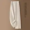 [Calça Gratidão] Calça Scimitar de Arroz Glutinoso de Caxemira Feminina Outono e Inverno Nova Calça Banana Preguiçosa Calça Casual de Perna Reta