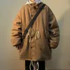 Marca da Moda Roupas Falsas de Duas Peças Acolchoadas de Algodão Dados Casais Roupas Acolchoadas de Algodão Moda Pena Roupas de Inverno Quente Masculinas Falsas de Duas Peças Jaqueta
