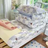 Juego de ropa de cama de tres piezas de algodón puro para dormitorio de estudiante universitario, juego de cuatro piezas con funda de edredón individual de algodón, sábana adecuada para todas las estaciones