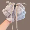 Pinza para el pelo con lazo de cuento de hadas de Grimm para mujer, esponjosa, floral, para dar volumen a la cola de caballo, accesorio para el pelo con cinta francesa perezosa