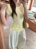 Playera de Punto de Manga Corta con Cuello Redondo de Color Puro Única y Súper Bonita para Mujer en Verano con Pliegues Laterales para Lucir Adelgazante y Top Elegante