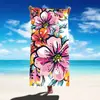 Toalha de praia estampada em microfibra da Amazon, dupla face, veludo, secagem rápida, toalha de praia, natação, banho de praia