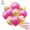 Aliexpress Set de Globos Metálicos Transparentes de Látex con Confeti de Oro Rosa y Lentejuelas Decoración para Fiesta de Cumpleaños Globos