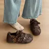 Zapatillas de Entrenamiento Alemanas con Estampado de Leopardo Retro para Mujer 2026 Otoño/Invierno Nuevas Suela Gruesa con Cordones Versátiles Zapatillas de Plataforma Suela Gruesa Zapatos Deportivos Casuales