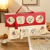 Caja de Regalo Nueva para el Festival del Medio Otoño 2026 para 6 Pasteles Lunares Cremosos de Conejo de Jade y Pasteles de Yema de Huevo, Caja de Regalo Vacía de Mano