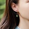 Nuevos Pendientes de Jade Natural Hetian 2025 para Mujer Plata de Ley S925 Lujo Accesible de Gama Alta Accesorios Nanhong Combinación Dinastía Han