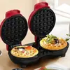 Popular Portátil Transfronterizo para el Hogar con Forma de Corazón Sandwichera para Desayuno Waffle Maker Mini Máquina de Desayuno