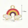 Fabricante Desenho Animado Arco-Íris Acessórios de Joias Atacado em Estoque Joias Artesanais DIY Joias Animadas com Óleo Gotejante Acessórios para Joias DIY