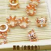 Corona incrustada con circonita accesorios cuentas espaciadoras pulsera espaciadora Wenwan accesorios soporte para flores joyería pulsera hecha a mano colgante
