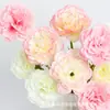 Ramo de flores artificiales de seda de clavel para el Día del Maestro, regalos para el Día de la Madre, decoración de bodas y flores artificiales decorativas