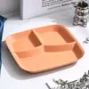 Estilo Escandinavo Plato de Tres Compartimentos para Reducir Grasa para una Persona Plato Dividido Plato Dividido Plato para Snacks Vajilla para Comida de Estudiante