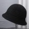Moda Coreana Cor Sólida Casual Contraste Acolchoado Quente Xadrez Chapéu de Pescador Outdoor À Prova de Vento Xadrez Casual Chapéu Bucket