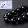 Venta al por mayor Ágata Negra Natural Grado 7A Cuentas Sueltas Hilo Largo Semiacabado Pulsera de Cuentas DIY Cuentas Espaciadoras Cuentas de Oración Accesorios