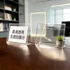 Suporte expositor transparente em L Porta-etiqueta de preço de produto PET Rack de etiquetas de prateleira de plástico