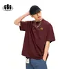 Forn3 Camiseta de Verão Masculina Casual, Respirável, Confortável e Versátil, Estilo Retro Americano Moderno, Manga Curta, Top N1999