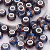 Pulseras de Venta Caliente Transfronterizas, Accesorios de Cuentas Facetadas de Cristal Coloridas con Agujero Grande, Accesorios para Joyería de Resina DIY al por Mayor