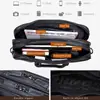 Bolsa masculina nova transfronteiriça bolsa de mão de couro grande capacidade bolsa para computador de 14 polegadas pasta executiva de viagem masculina atacado
