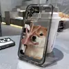 Ok, Cala a Boca, Cachorro Shiba Inu é Adequado para iPhone 16/17, Capa de Celular Fofa para iPhone 15, Transparente para iPhone 14/13 Pro Max, À Prova de Choque para iPhone 12/11