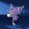 Nova Broche de Espiga de Trigo de Cristal para Mulheres, Broche de Girassol Cravejado com Diamantes, Broche Pequeno Estilo Fragrante, Broche para Mulheres