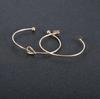 E071 AliExpress WISH moda Popular Nuevo Femenino lindo hojas anudado flecha pulsera brazalete abierto traje
