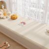 Tapete para Bay Window Estilo Couro Cor Creme, Resistente a Manchas e Fácil de Cuidar, Tapete Limpável e Sem Lavagem, Tapete Antiderrapante Cortável para Varanda