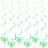 Bestseller transfronterizo: Guirnalda de corazón verde 3D PVC St. Decoración irlandesa de Año Nuevo del Día de San Patricio de la fábrica original
