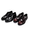 Zapatos de cuero formales nuevos para negocios zapatos de cuero británicos con cordones punta redonda pequeña suela gruesa charol zapatos de hombre zapatos Derby
