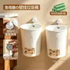 BNBS Contenedor de basura colgante para montaje en pared para puertas de gabinetes de cocina, no requiere perforación, papelera de clasificación de residuos para baño doméstico