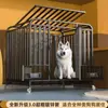Jaula para Perros Grandes con Inodoro, Jaula para Perros Medianos, Jaula para Perros Mascota Reforzada Engrosada para Golden Retriever Labrador de Interior