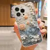 Funda Transparente Anticaídas con Flor en Relieve Adecuada para Funda de Teléfono Móvil Serie Iphone15/16/17 Promax/14 Protección