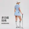 Conjunto de Roupas de Tênis Novo Estilo Transfronteiriço para Mulheres, Camisa Polo Esportiva Casual com Gola, Roupas para Corrida ao Ar Livre, Golfe e Fitness