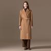 Abrigo Forrado 100 Cachemira para Mujer Largo Medio Invierno 2025 Nuevo Estilo Abrigo de Lana de Alta Gama