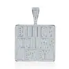 Pingente Personalizado de Fábrica em Prata Esterlina S925 com Cravação Completa de Moissanite, Joia de Prata Personalizada com Nome em Letra Estilo Hip-Hop, A partir de Uma Peça