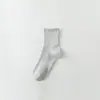 Calcetines Zhuji para Hombre Otoño e Invierno Blancos de Algodón Puro hasta la Mitad de la Pantorrilla 7A Antibacterianos, Desodorantes, Transpirables, Absorbentes de Sudor Calcetines Deportivos Venta al por Mayor