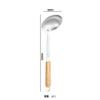 Espátula de Acero Inoxidable 304 con Mango de Madera Maciza para Cocinar, Utensilios de Cocina Antiescaldado para el Hogar, Espátula, Cuchara para Sopa, Espumadera, Espátula para Freír Venta al por Mayor