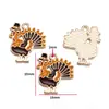 Pulseira Colar Pingente Animal Fofo de Desenho Animado Dia de Ação de Graças DIY Liga Pingente de Joias com Óleo Gotejante Acessórios Pingente W320